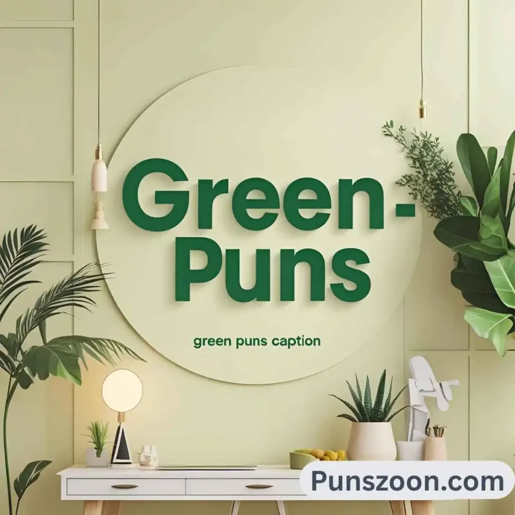 Green Puns Caption