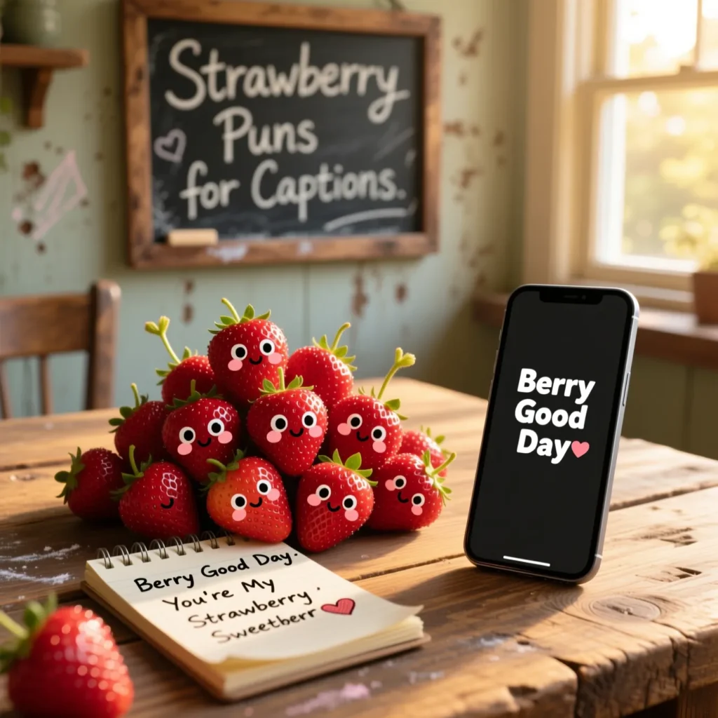 Strawberry Puns for Captions